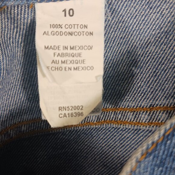 Liz Claiborne Size 10 Denim Skirt, Fray Hem, Zip Fly, Western, Casual, Classic - Picture 16 of 16